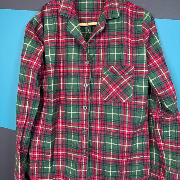 La Vie en Rose Plaid Flannel PJ Set 100% Cotton - Picture 4 of 15